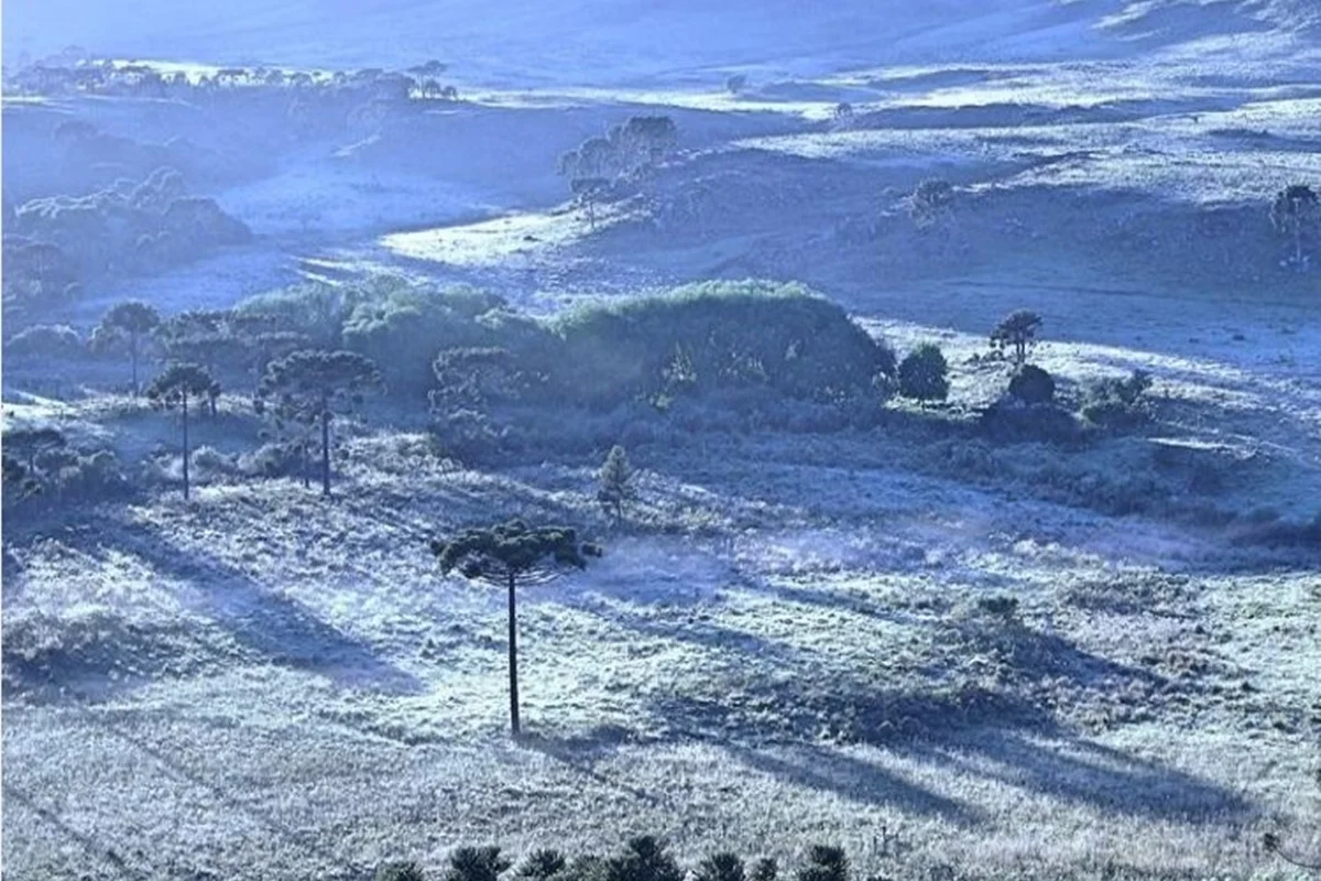 Clima: geadas e termômetros abaixo de 0ºC no Sul marcam esta terça