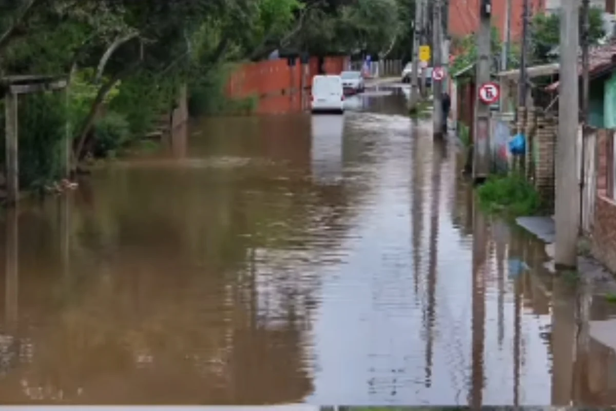 Enchente no rio do Rio Grande do Sul