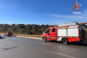 Foram empenhadas w viaturas e uma ambulância de resgate