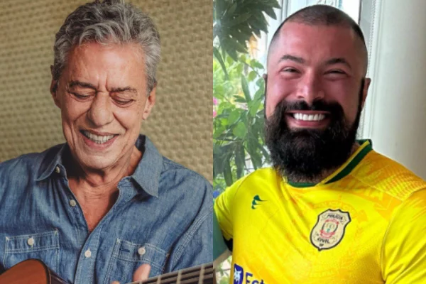 Montagem colorida de Chico Buarque e Paulo Bilynskyj - Metrópoles