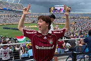 Alice Wegmann prestigiou o jogo do Fluminense em Orlando no Mundial de Clubes da FIFA 