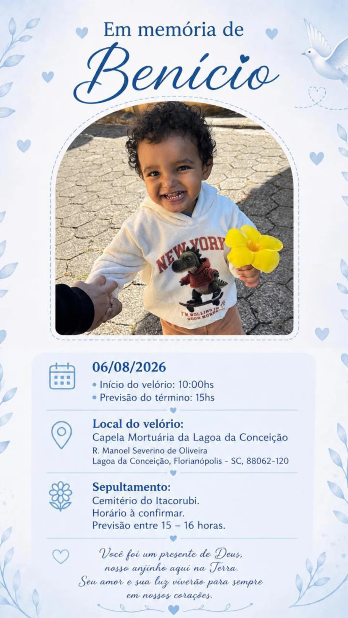 Filho de jogador do Ypiranga FC morre aos 2 anos após acidente - imagem 3 Filho de jogador do Ypiranga FC morre aos 2 anos após acidente - imagem 3
