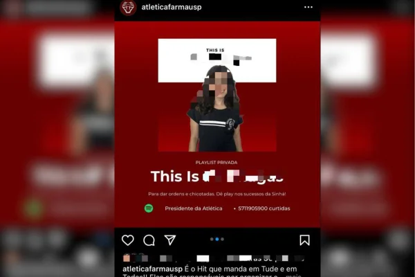 imagem colorida mostra print de publicação no instagram da atlética da farmácia da usp - metrópoles