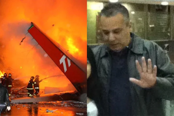 Imagem colorida de homem que escapou de acidente do voo TAM 3054 - Metrópoles
