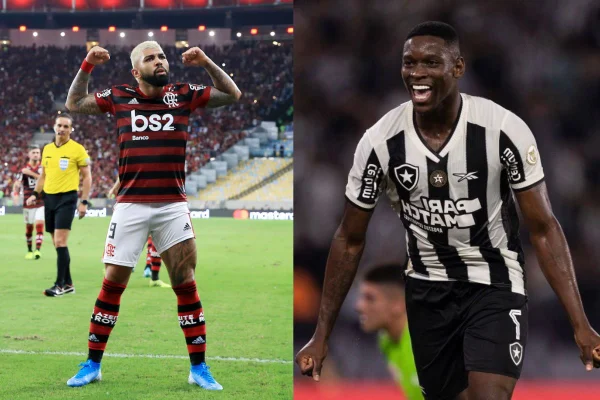 Imagem colorida de Gabigol, em 2019, e Luiz Henrique, em 2024- Metrópoles