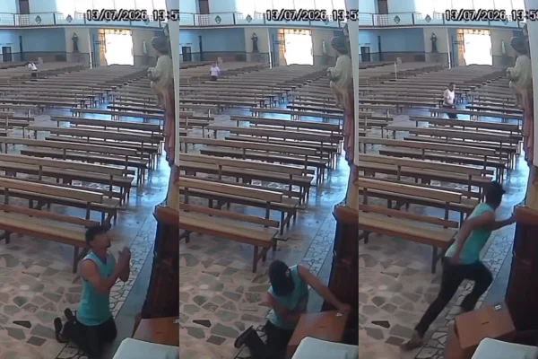 homem furta caixinha da igreja