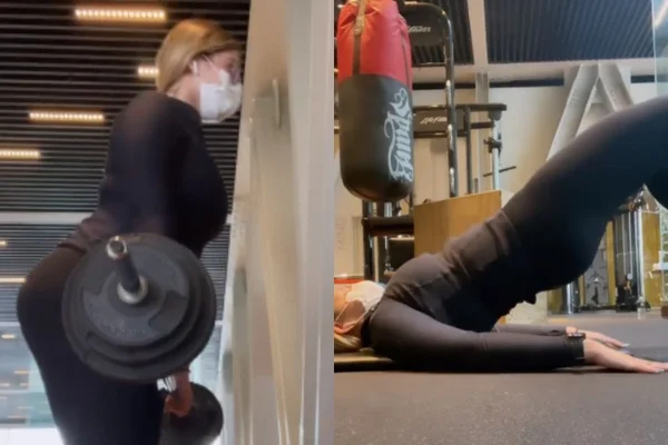 Marilia Mendonça treina academia