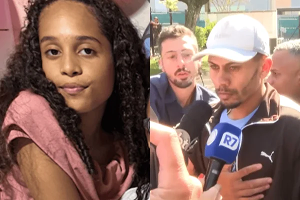 Colagem colorida de uma menina à esquerda e um homem de boné à direita - Metrópoles