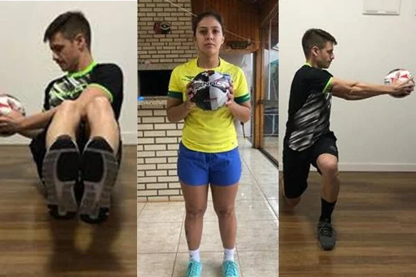 Treino com bola de futebol com Luís Fernando “Xuxa” e Diana Santos