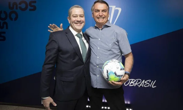 Jair Bolsonaro e Rogério Caboclo, presidente da CBF