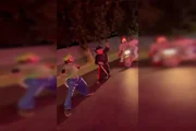 Momento em que Goku é atropelado