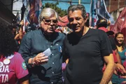 Haddad e o candidato a deputado federal José Luiz Datena (PSB) em agenda nesta terça Haddad e o candidato a deputado federal José Luiz Datena (PSB) em agenda nesta terça