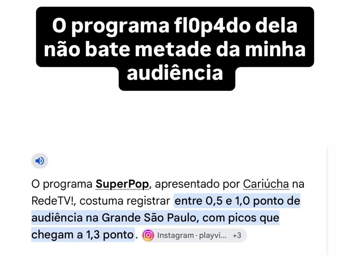 Rico Melquiades chamou o programa de Cariúcha na RedeTV! de flopado Rico Melquiades chamou o programa de Cariúcha na RedeTV! de flopado