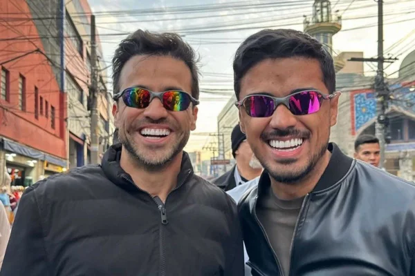 O empresário e influenciador Pablo Marçal (PRTB) e o candidato a deputado federal e advogado Tassio Renam (União Brasil)