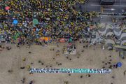 Manifestantes de direita foram às ruas no Rio de Janeiro