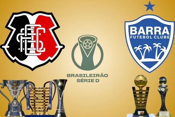 Santa Cruz e Barra com seus respectivos títulos antes de final da Série D