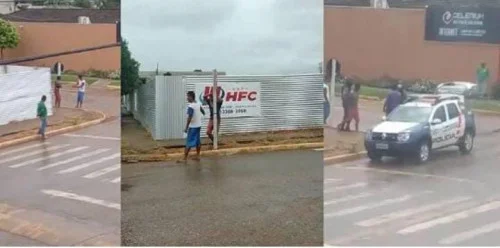 Suspeito de furto é detido pela vítima e amarrado na placa de Pare