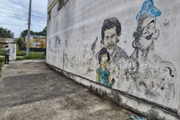 Pichações em área de atuação do Comando Vermelho, em Letícia, na Colômbia
