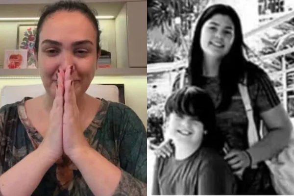 Montagem de Camilla Menezes, filha do técnico Mano Menezes, e os enteados que morreram em um acidente de carro - Metrópoles