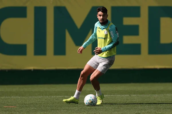 Flaco López em treino pelo Palmeiras na Academia de Futebol