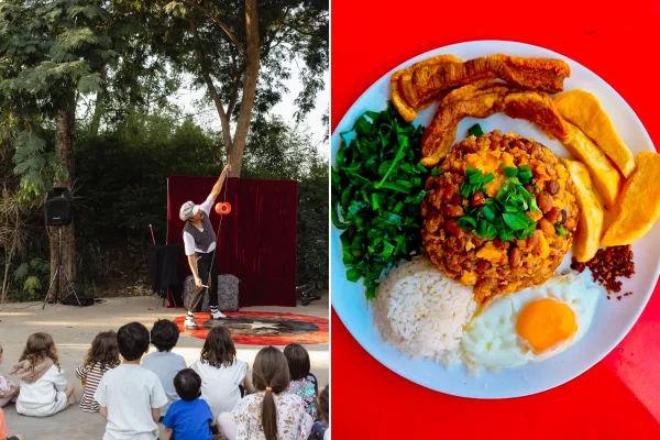 No Parque do Palácio, em Mangabeiras, crianças e famílias podem aproveitar oficinas de circo e capoeira, cortejo de pipas e show de mágica. Já para quem prefere um roteiro gastronômico, o Festival do Tropeiro Mineiro reúne 46 bares e restaurantes da capital, com diferentes versões de um dos pratos mais tradicionais de Minas