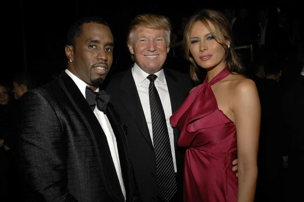 Imagem colorida mostra Trump e Diddy - Metrópoles