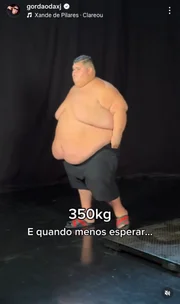 Gordão da XJ mostrou a evolução da mudança de vida Gordão da XJ mostrou a evolução da mudança de vida
