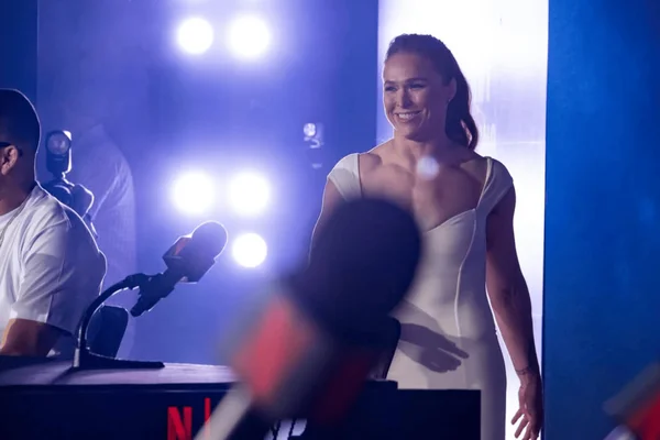 Ronda Rousey durante entrevista coletiva