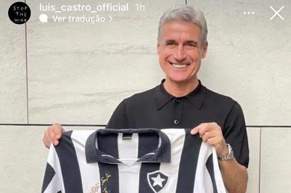 Antes de ser oficializado, Luis Castro já vestiu a camisa do Botafogo