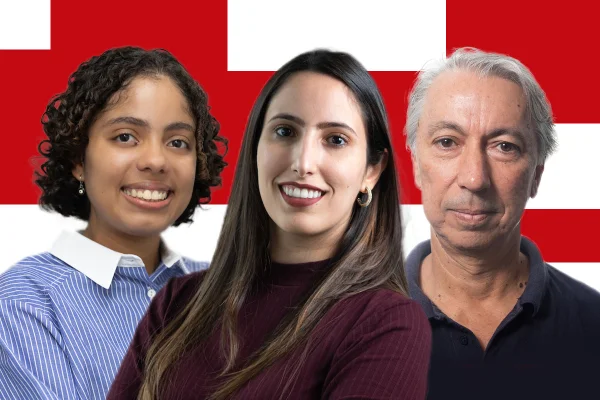 Imagem dos jornalistas Mariana Andrade, Flavia Said e Carlos Rydlewski