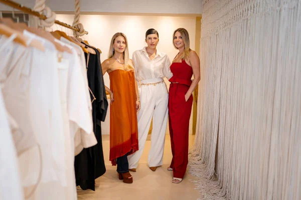Clara Saabor, Letícia Valle e Fabiana Guimarães, da marca Lago - Metrópoles