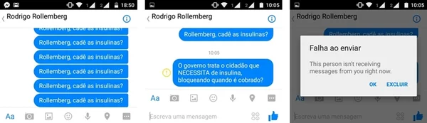 Rollemberg, cadê a insulina? Bióloga é bloqueada em rede social por exigir medicamento