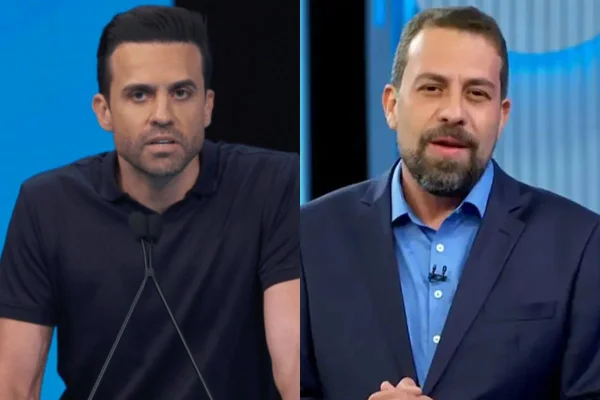 Montagem colorida de Pablo Marçal e Guilherme Boulos - Metrópoles