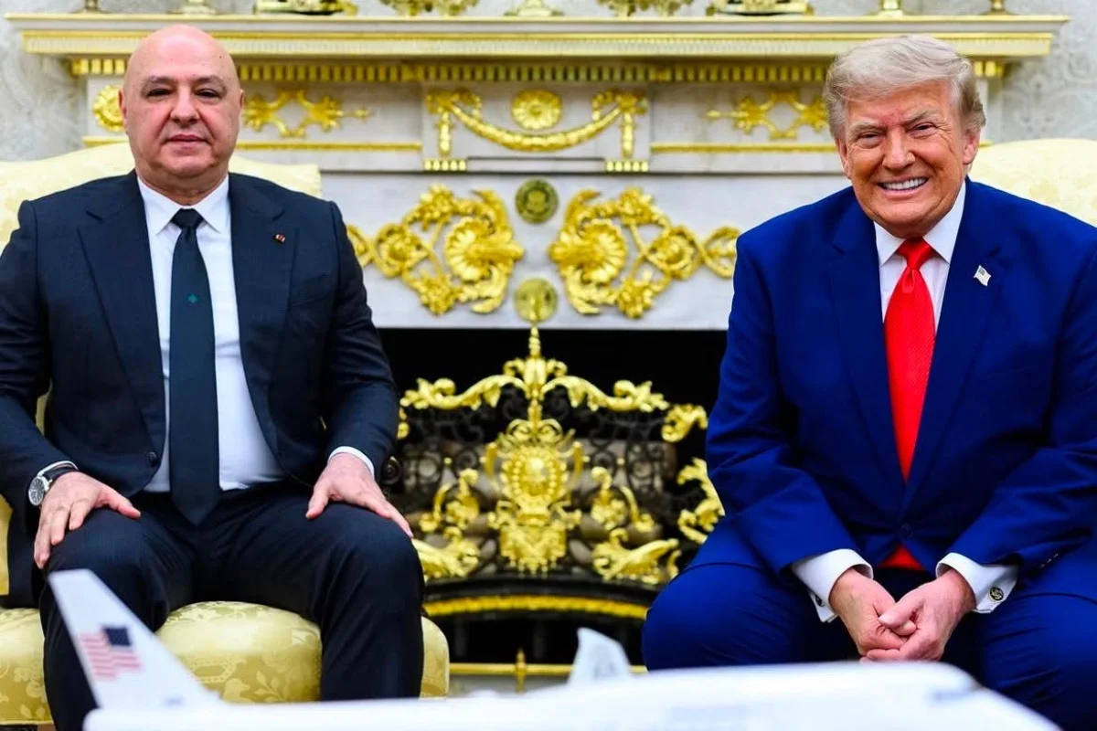 Presidente dos Estados Unidos, Donald Trump e o presidente do Líbano, Joseph Aoun Presidente dos Estados Unidos, Donald Trump e o presidente do Líbano, Joseph Aoun