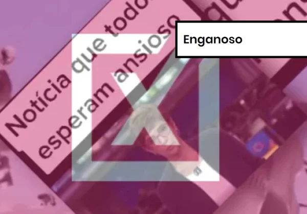 Imagem colorida de postagem enganosa sobre candidatura de Lula
