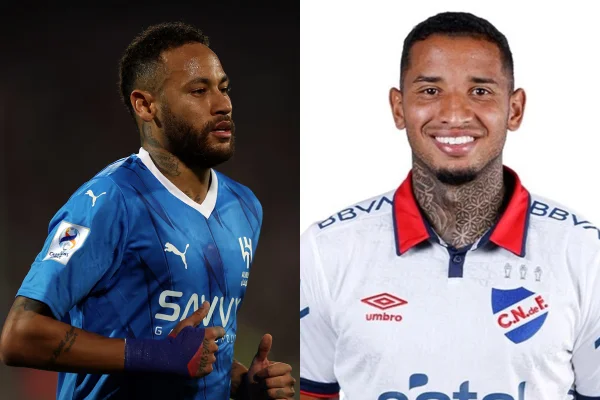 Foto colorida de Neymar e Izquierdo - Metrópoles