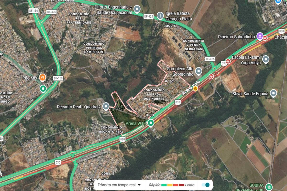 A ocorrência causou intenso trânsito na região A ocorrência causou intenso trânsito na região