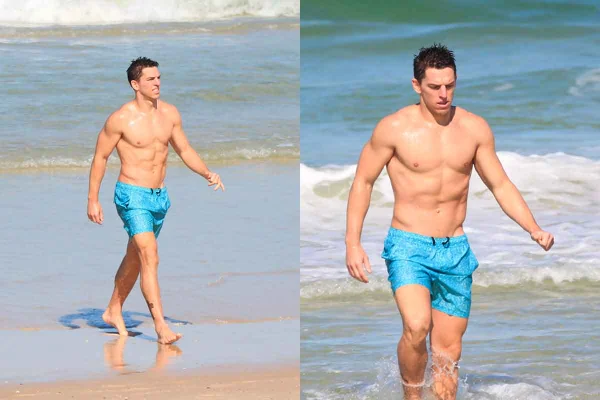 Após separação e mudança radical, Amaury Nunes exibe corpão na praia