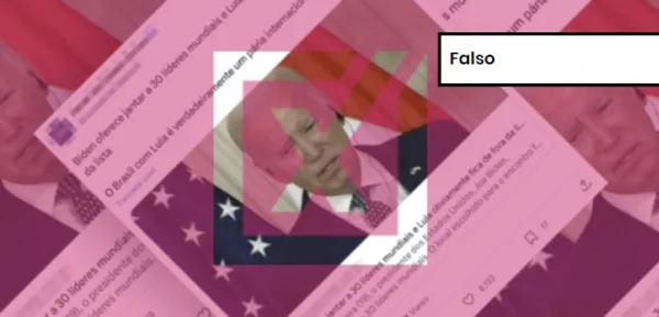 Captura de tela de vídeo falso sobre Lula não ter sido convidado para evento nos EUA