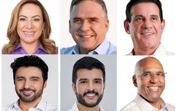 imagem colorida candidatos a prefeitura de goiania pesquisa quaest
