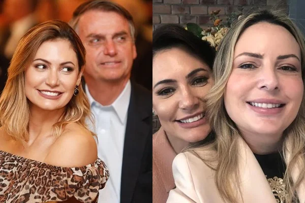 Michelle e o presidente Jair Bolsonaro não almoçaram com Guilherme de Pádua e esposa (Reprodução/Montagem Metrópoles)