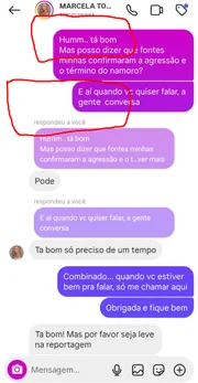 Marcela Tomaszewski conversou com a coluna e confirmou a agressão Marcela Tomaszewski conversou com a coluna e confirmou a agressão