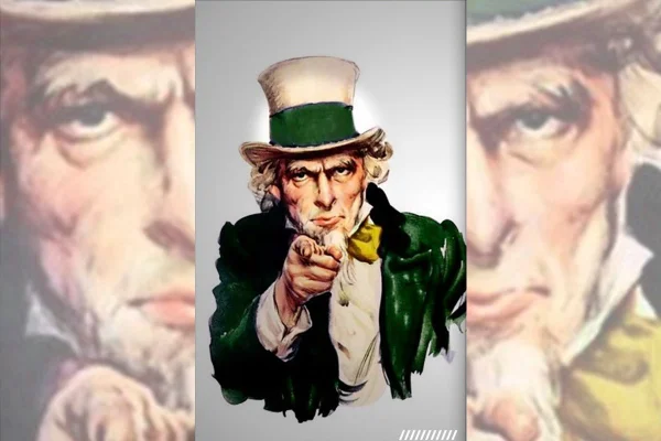 Tio Sam verde e amarelo