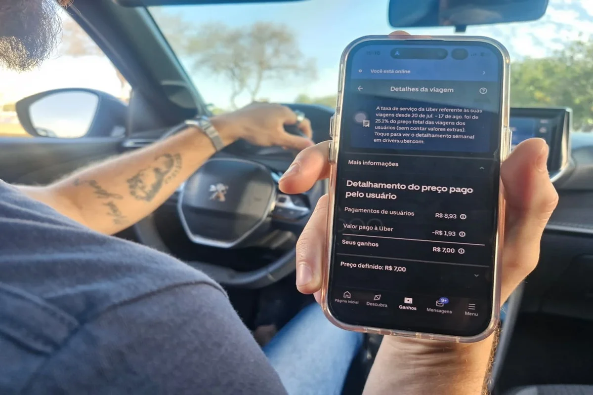 Taxas dos apps não são fixas, motoristas reclamam. Taxas dos apps não são fixas, motoristas reclamam.