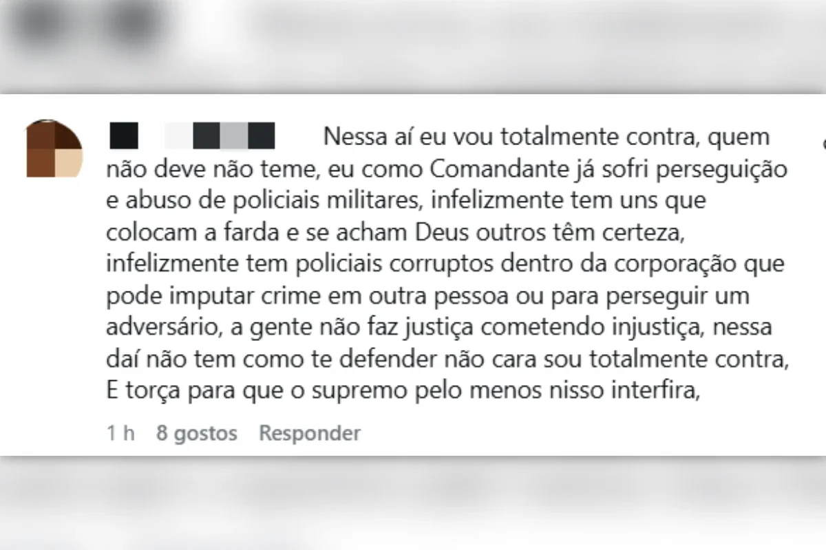 Eleitores afirmaram nos comentários da publicação de Cleitinho que as câmeras são importantes para coibir injustiças Eleitores afirmaram nos comentários da publicação de Cleitinho que as câmeras são importantes para coibir injustiças