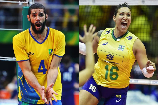 Wallace e Tandara seleção vôlei