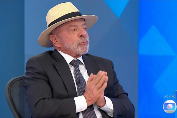 O presidente Luiz Inácio Lula da Silva PT durante sabatina no Jornal Nacional, na TV Globo Metropoles 1