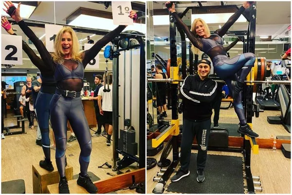 Vídeo: aos 67 anos, mãe de Danielle Winits vence campeonato de supino