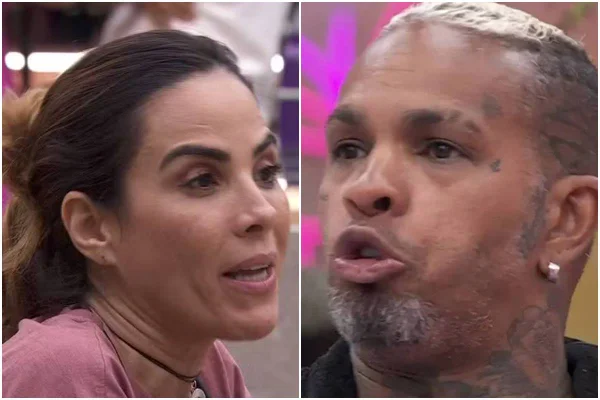 Montagem com fotos coloridas Wanessa e Rodriguinho no BBB 24 - Metrópoles