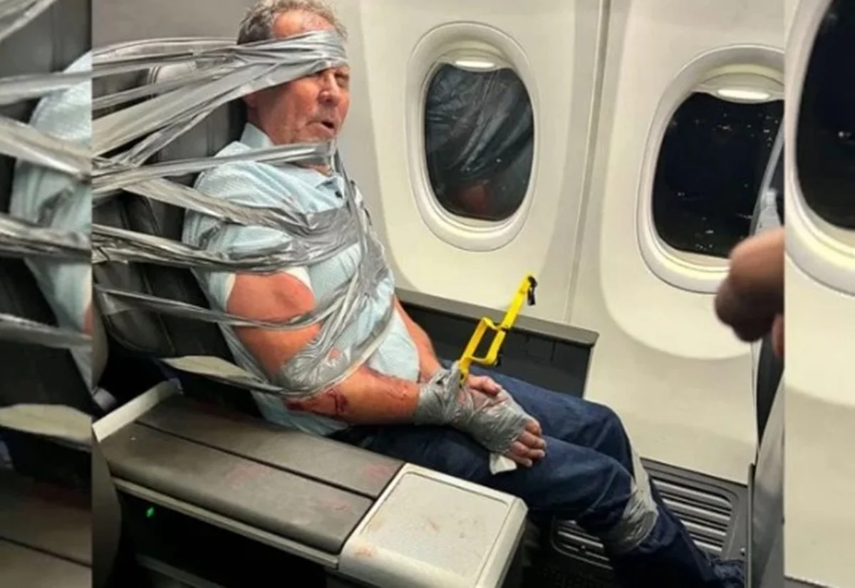 Homem de 67 anos foi contido após insultar passageiros Homem de 67 anos foi contido após insultar passageiros